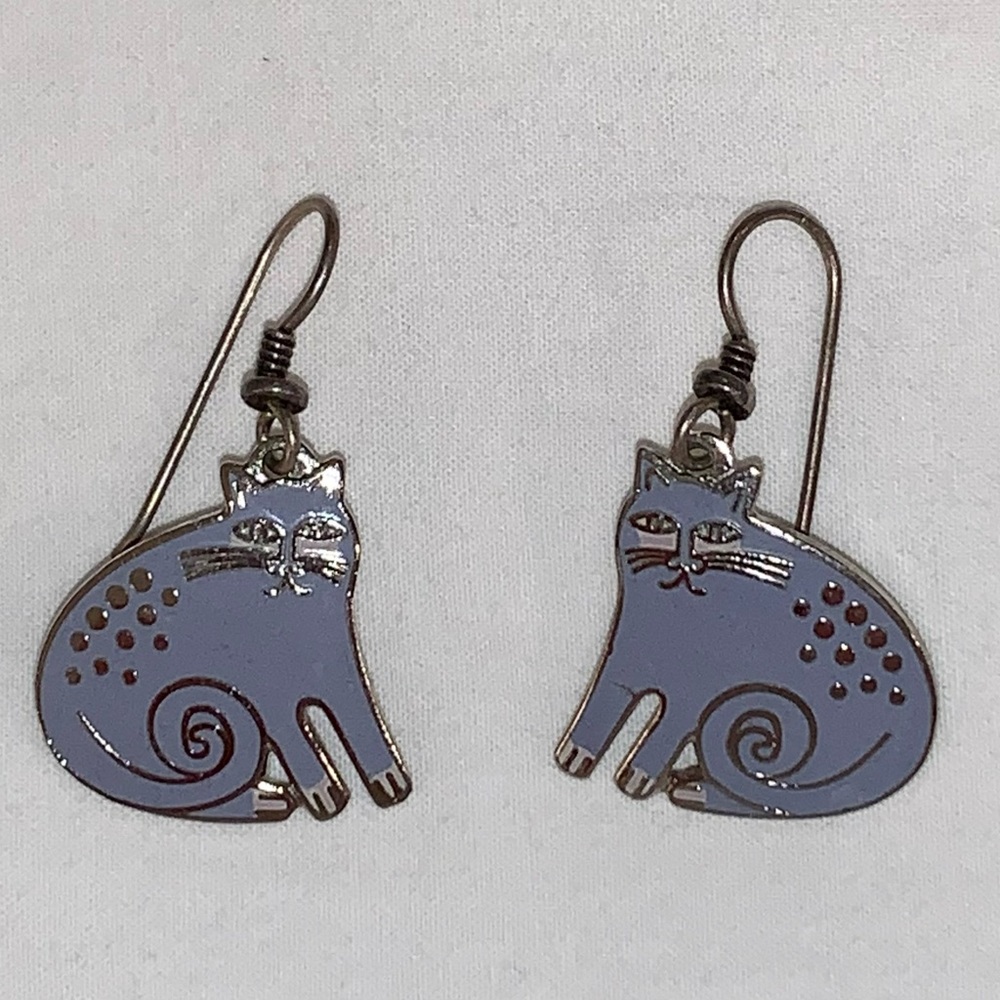 Vintage Laurel Burch Feshire Cat earrings - Picture 4 of 10